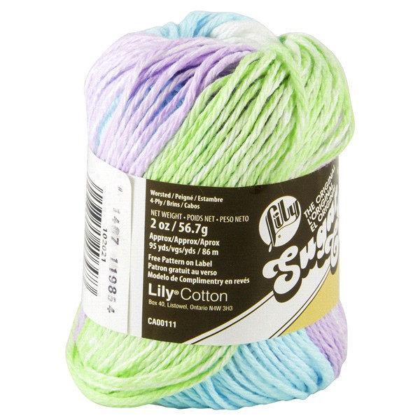 slide 3 of 9, Lily Sugar 'n Cream Stripes Yarn - Violet Stripes, 1 ct