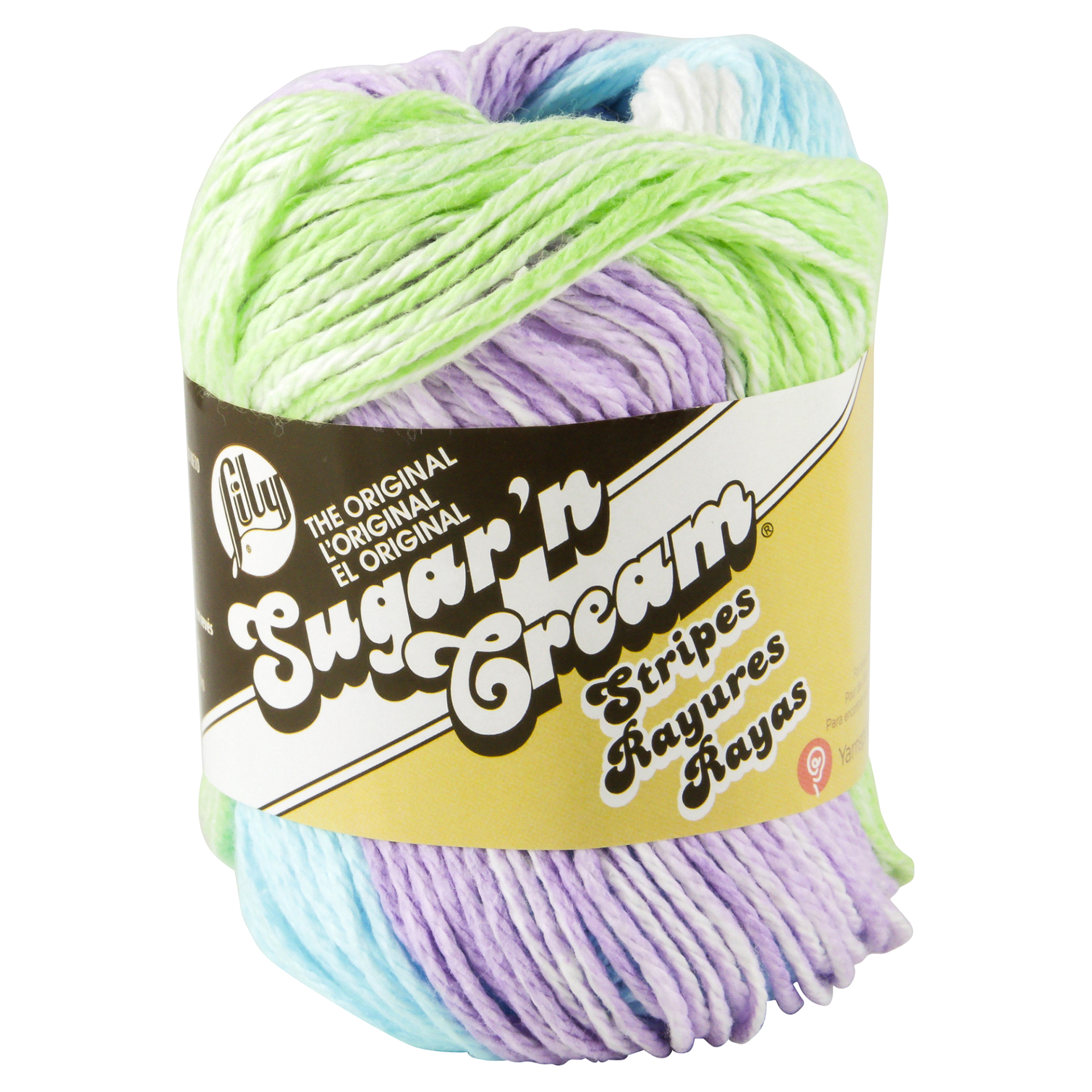 Lily Sugar 'n Cream Violet Stripes Yarn