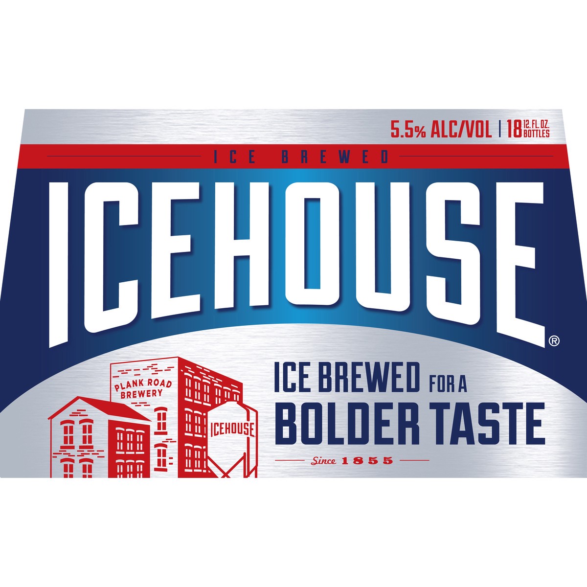 slide 7 of 9, Icehouse Beer, American Lager, 18 Pack, 12 fl. oz. Bottles, 5.5% ABV, 12 fl oz