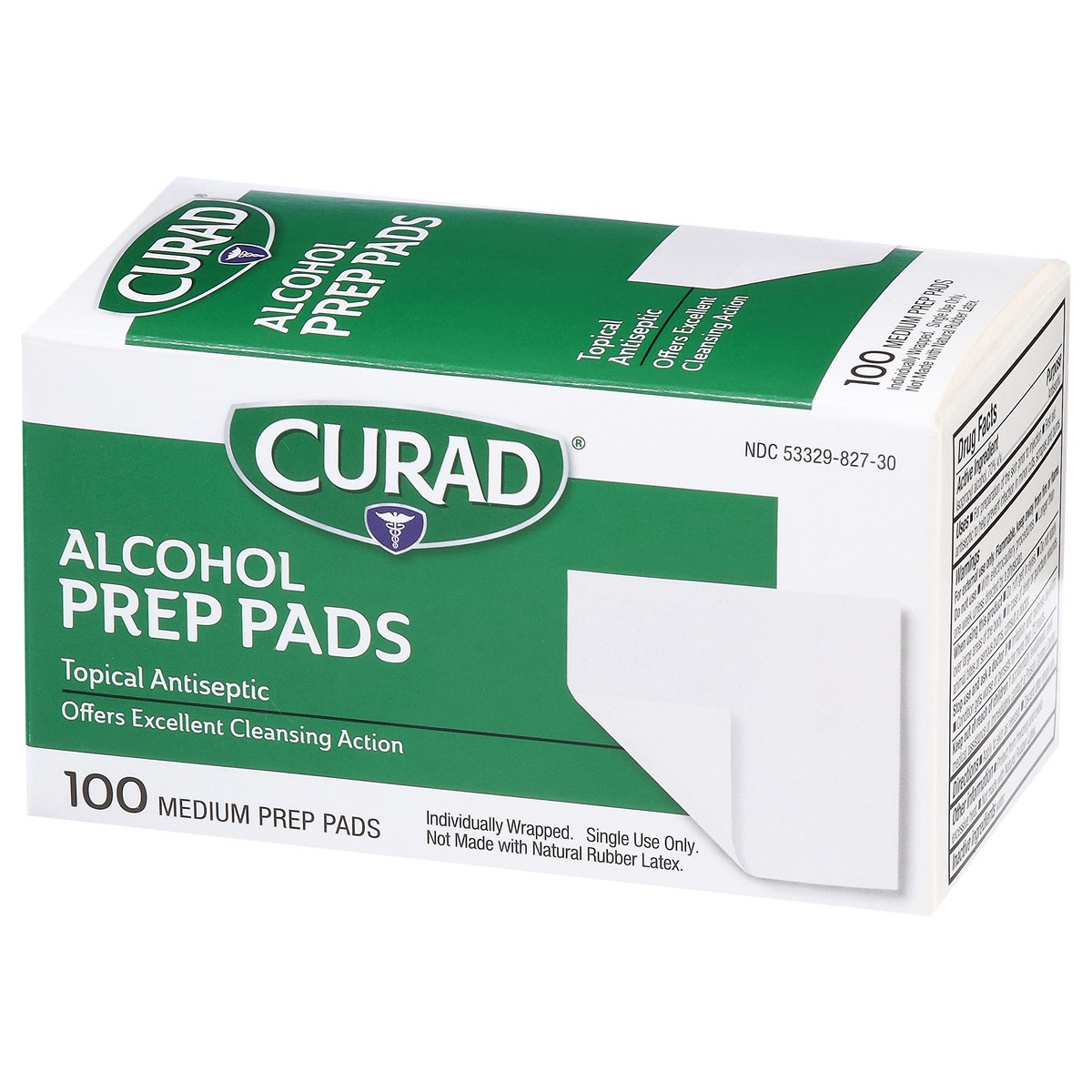 slide 4 of 4, Curad Topical Antiseptic Medium Alcohol Prep Pads 100 Each, 100 ct