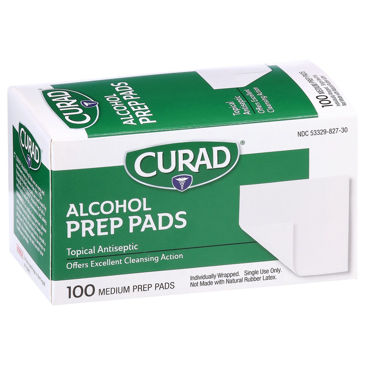 slide 2 of 4, Curad Topical Antiseptic Medium Alcohol Prep Pads 100 Each, 100 ct