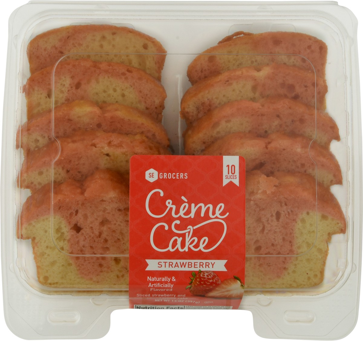 slide 1 of 9, Se Grocers Slcd Strbry Crm Loaf, 14 oz