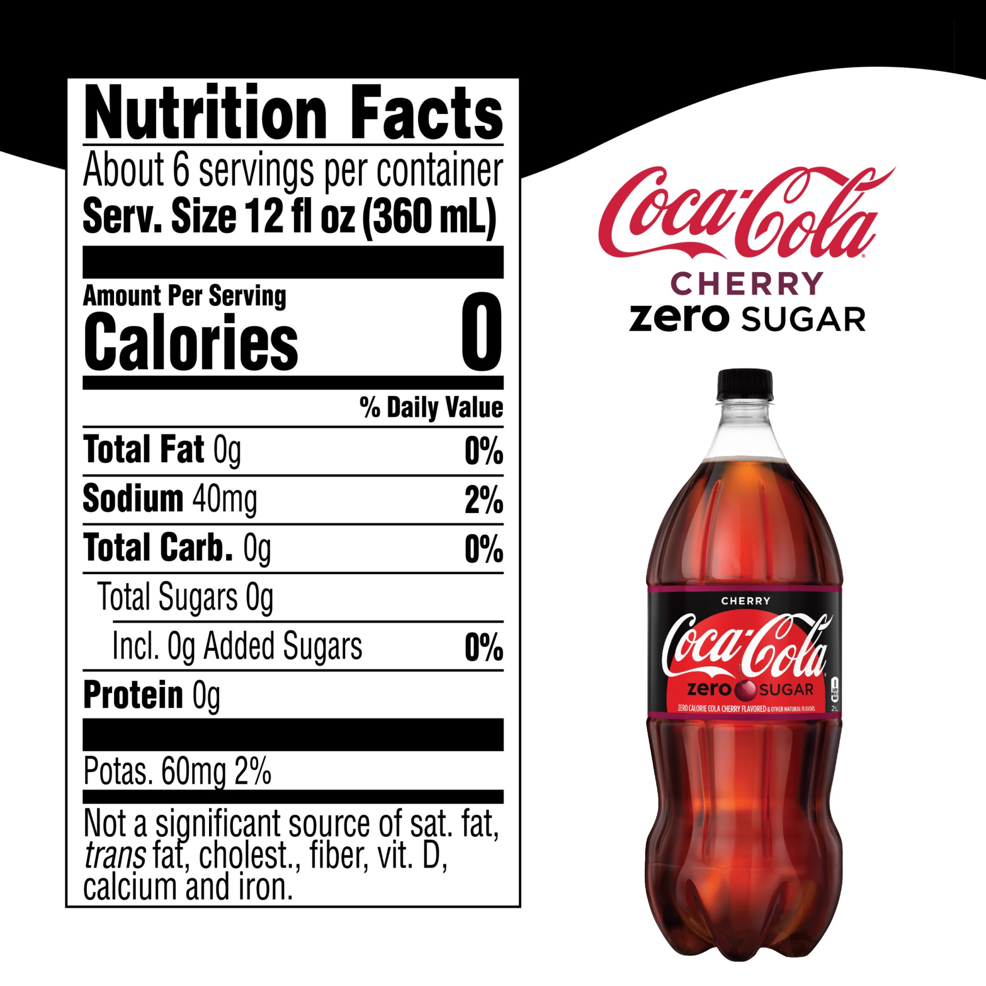 slide 8 of 10, Coca Cola Cherry Zero, 2 liter