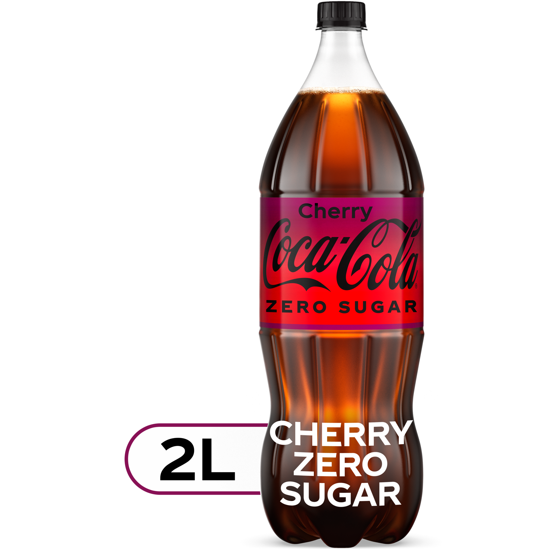 slide 1 of 2, Coca-Cola Cherry Zero Bottle, 2 Liters, 2 liter