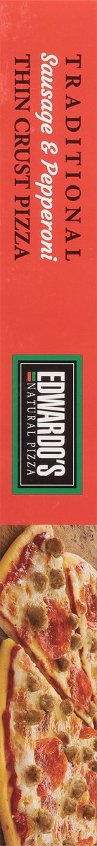 slide 2 of 9, Edwardo's Thin Crust Traditional Sausage & Peperoni Pizza 24 oz, 24 oz