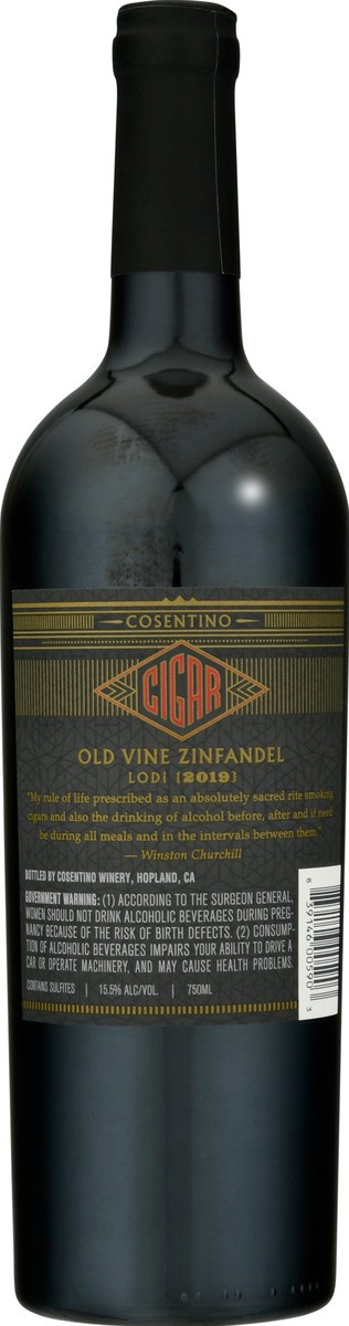 slide 6 of 9, Cigar 2019 Old Vine Zinfandel, Lodi, 750ml, 750 ml