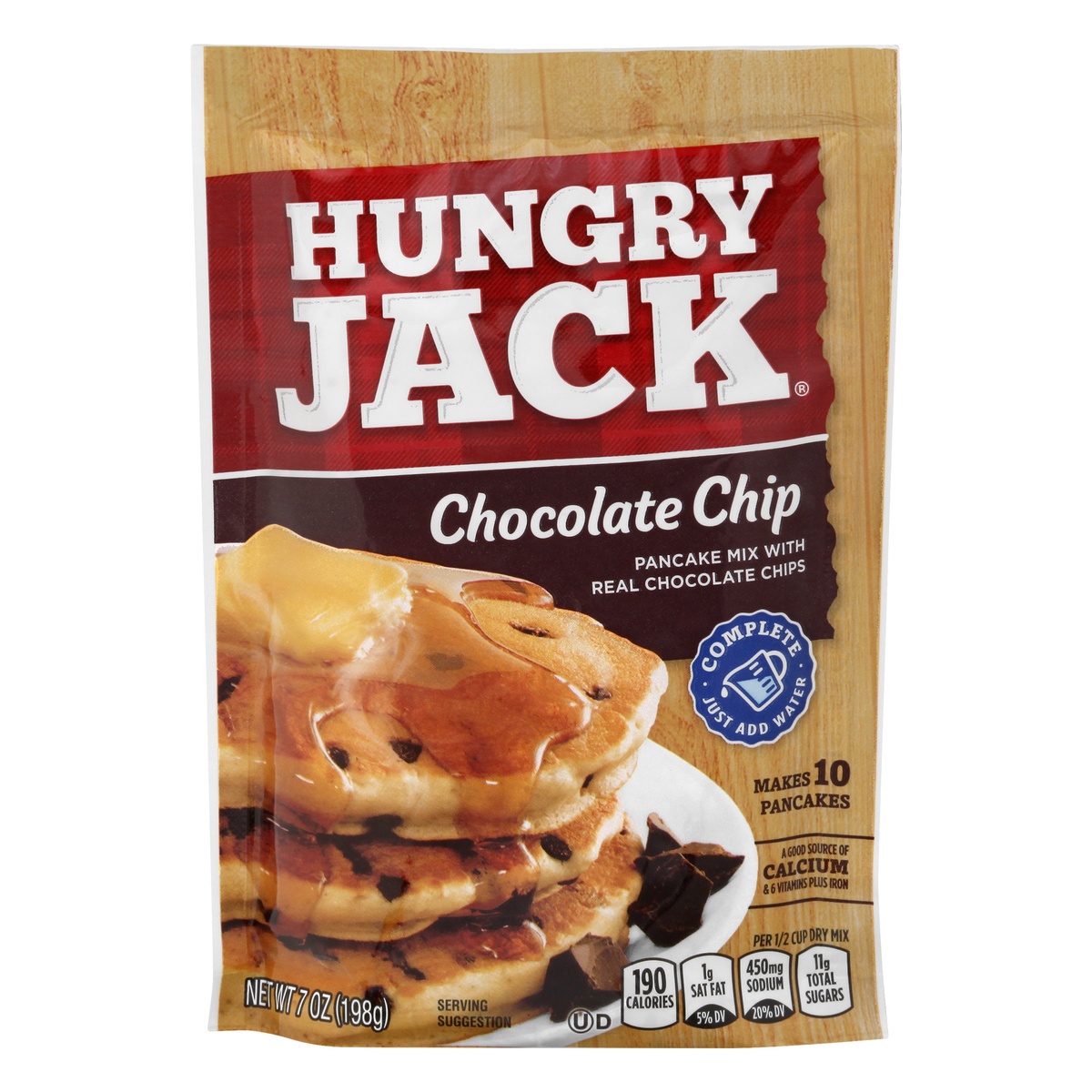 slide 1 of 1, Hungry Jack Easy Pack Chocolate Chip Pancake Mix, 7 oz
