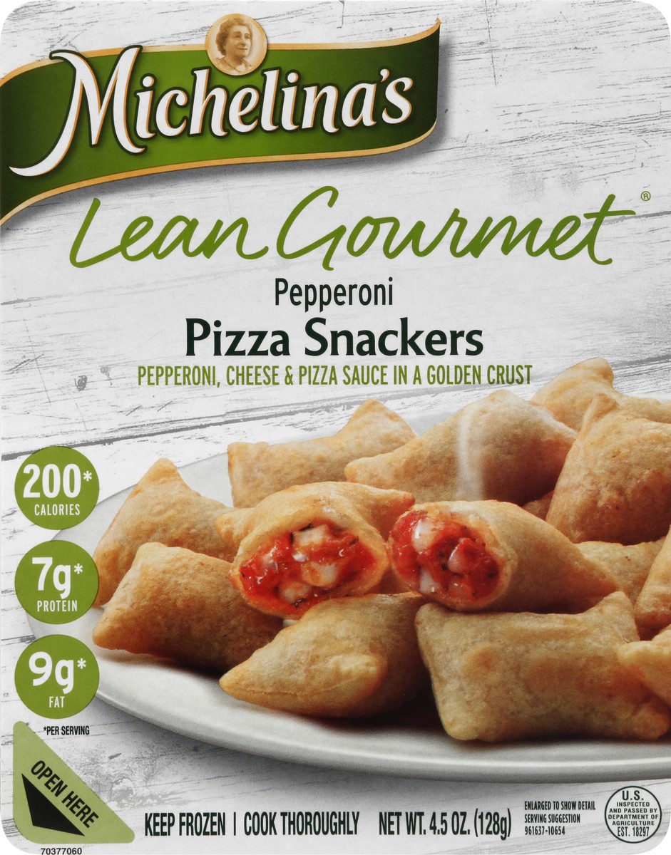 slide 2 of 9, Michelina's Michelina Lean Gourmet Pepperoni Pizza Snack, 4.5 oz