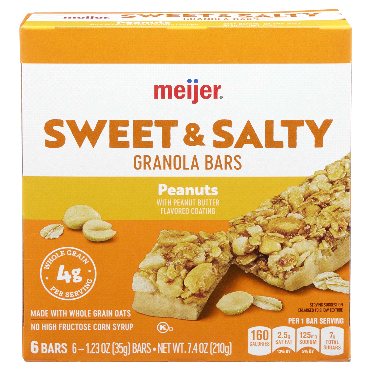 slide 1 of 29, Meijer Chewy Sweet & Salty Nut Granola Bars, 6 ct