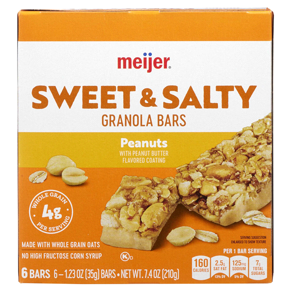 slide 21 of 29, Meijer Chewy Sweet & Salty Nut Granola Bars, 6 ct