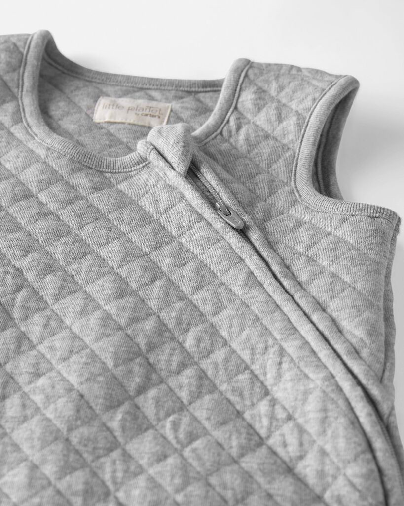 slide 2 of 4, Littleplanet Baby Double Knit Zip Sleep Sack Gray Heather L, 1 ct