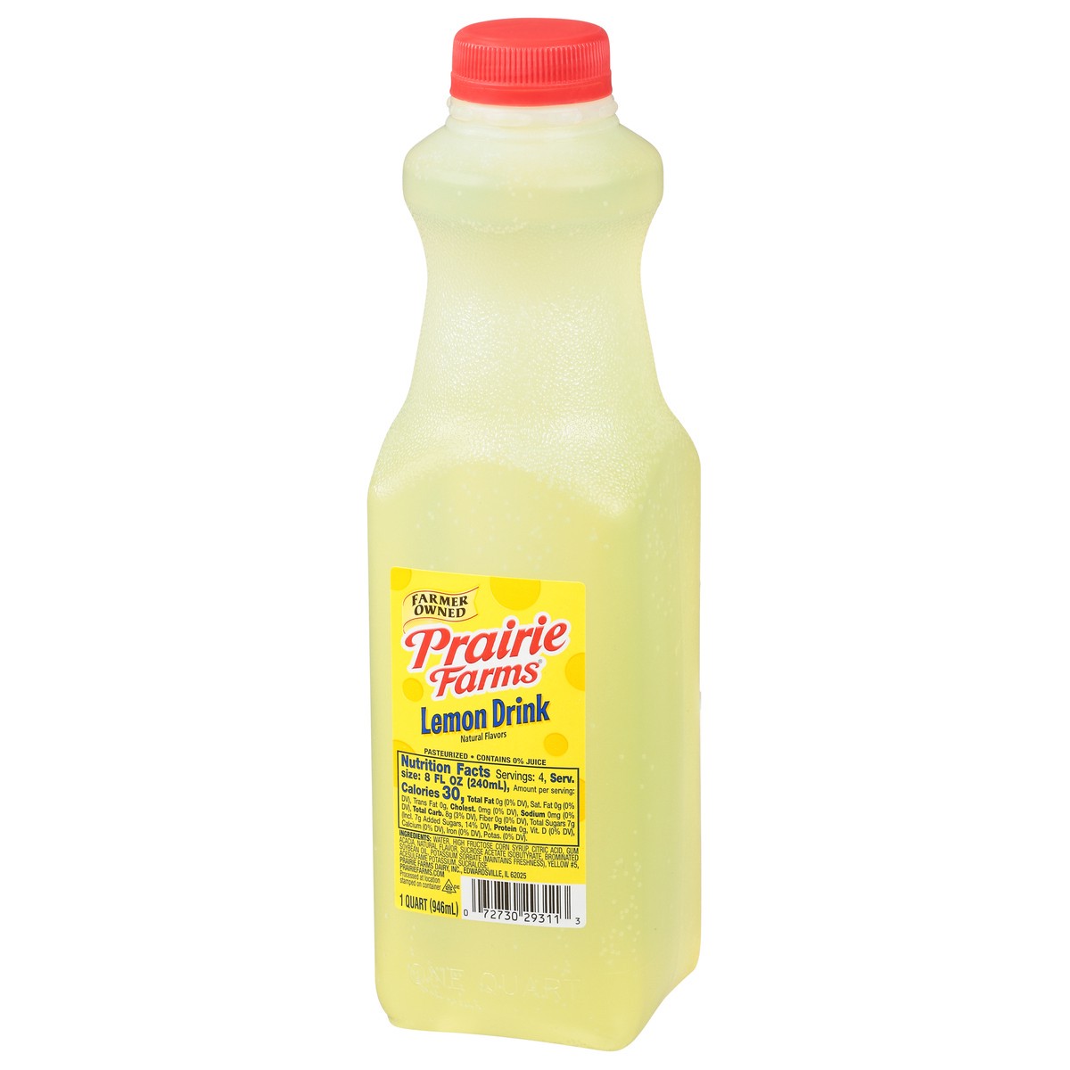 slide 10 of 12, Prairie Farms Lemon Drink - 1 qt, 1 qt