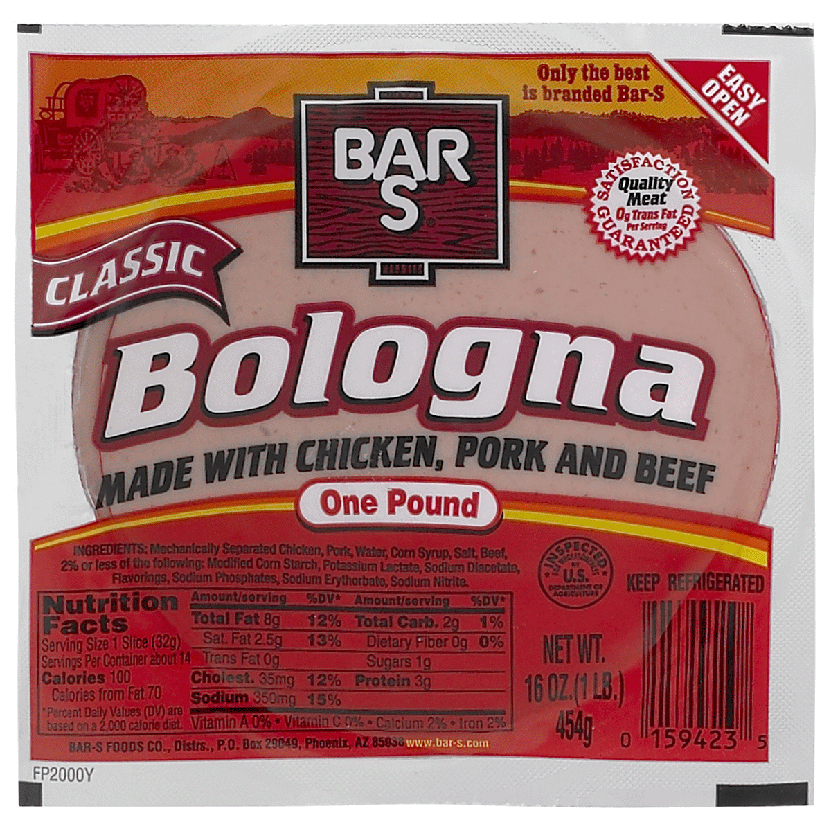 slide 1 of 7, Bar-S Classic Bologna, 16 oz