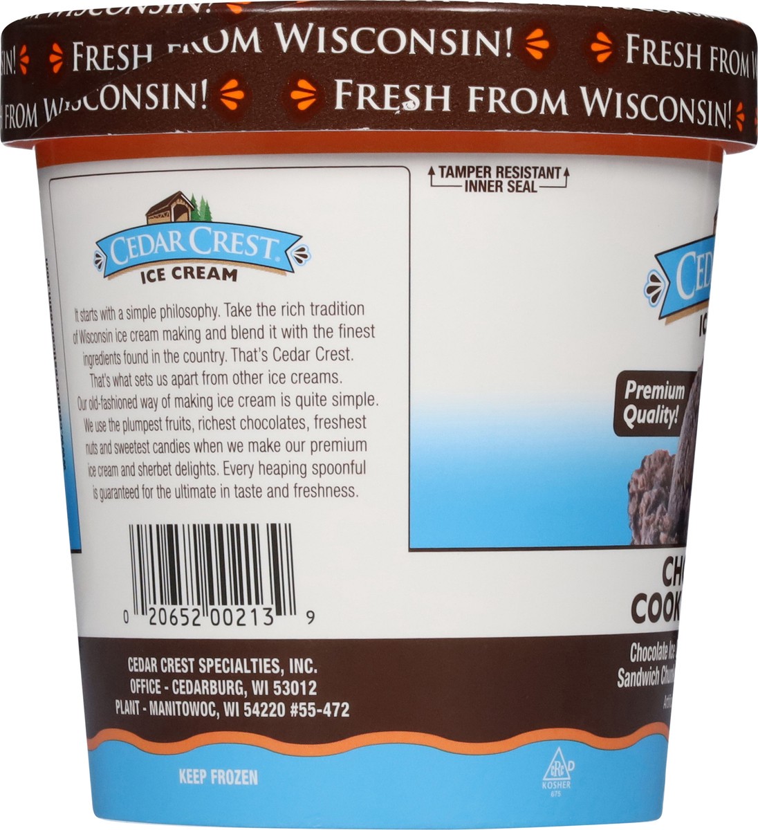 slide 5 of 14, Cedar Crest Chocolate Cookie Extreme Ice Cream 1 pt, 1 pint