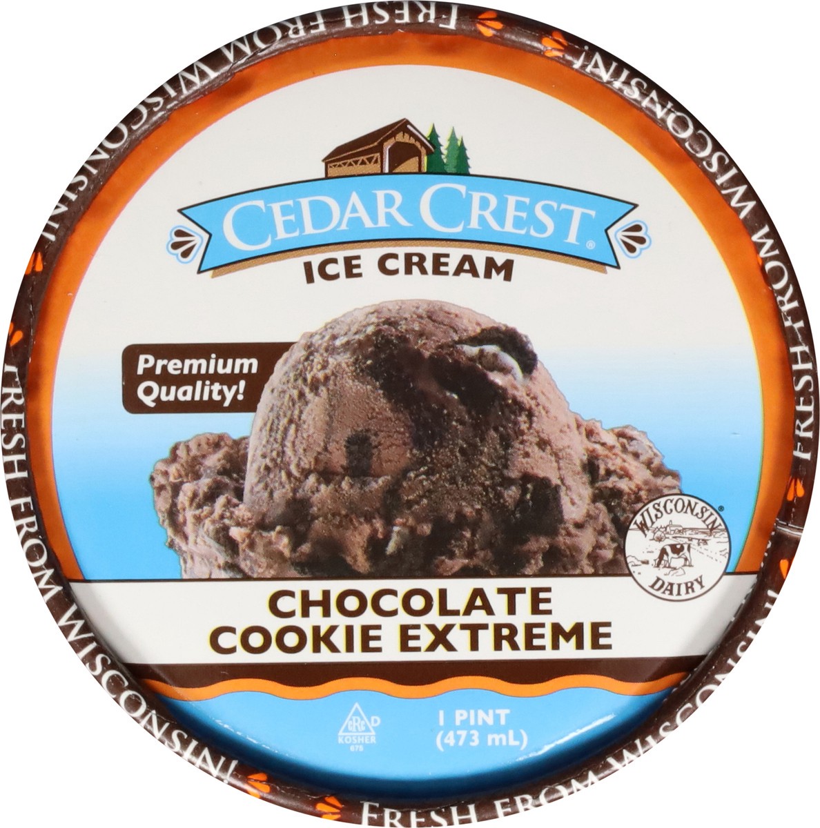 slide 4 of 14, Cedar Crest Chocolate Cookie Extreme Ice Cream 1 pt, 1 pint