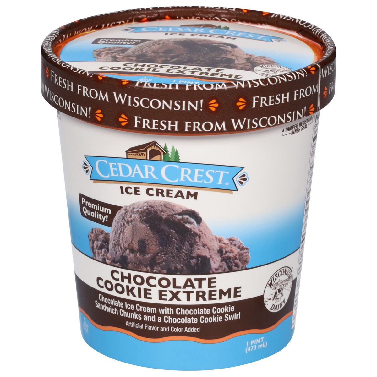 slide 9 of 14, Cedar Crest Chocolate Cookie Extreme Ice Cream 1 pt, 1 pint