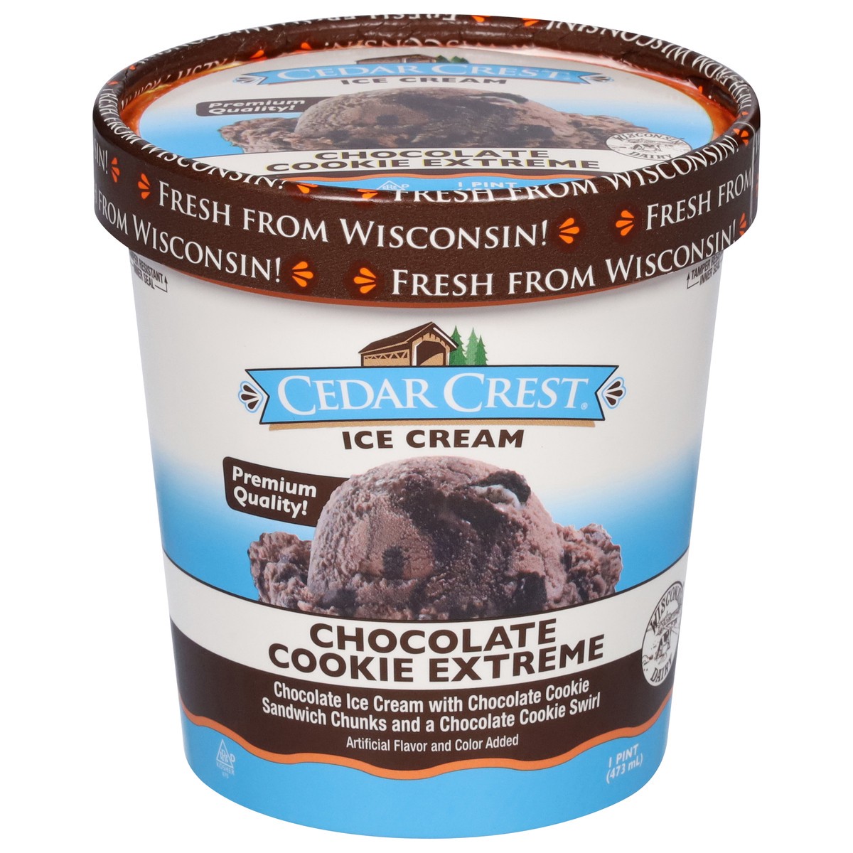 slide 6 of 14, Cedar Crest Chocolate Cookie Extreme Ice Cream 1 pt, 1 pint