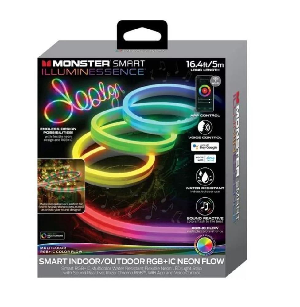 slide 1 of 1, Monter Indoor / Outdoor Rgb+Ic Neon Flow Light Strip, 16.4 ft