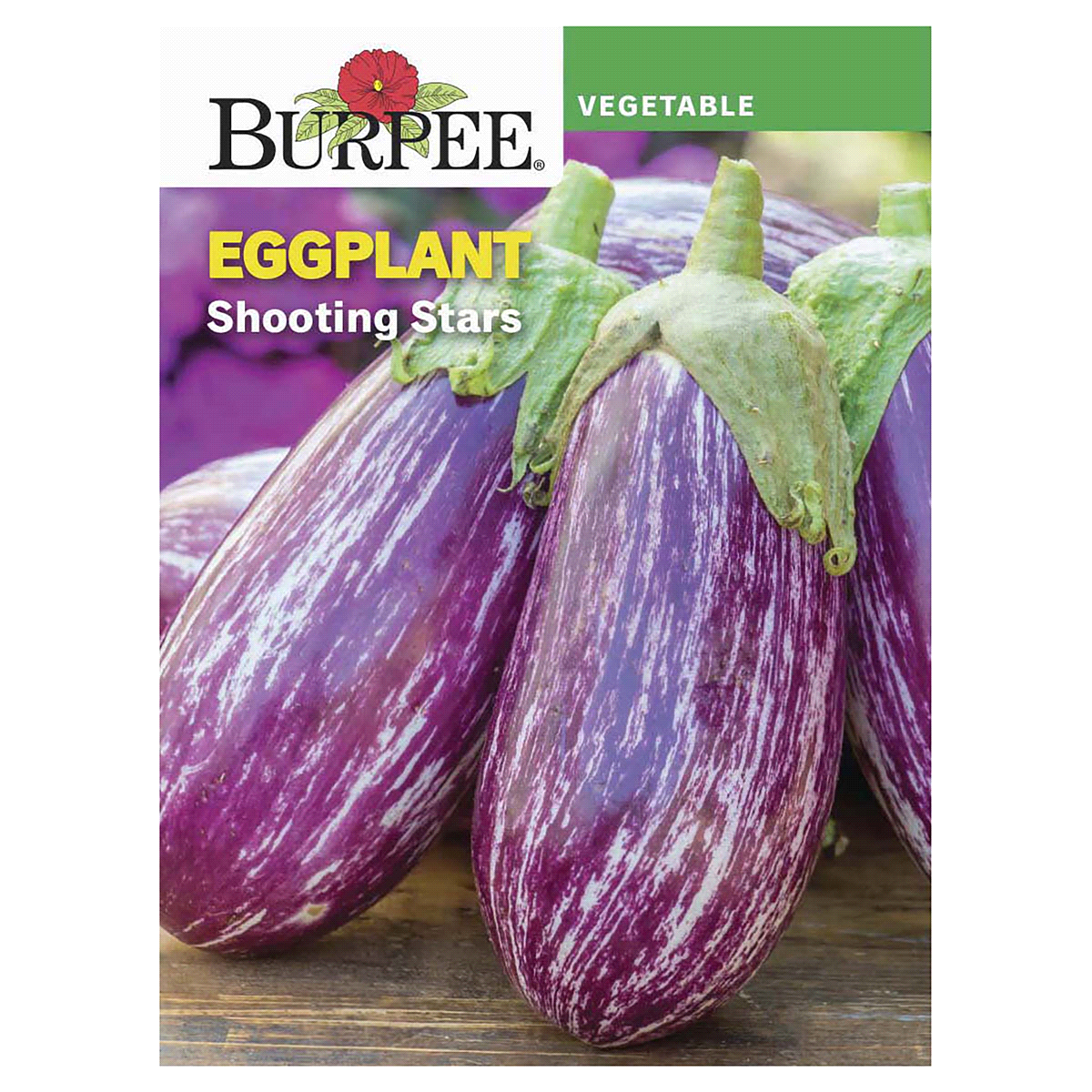 slide 1 of 5, Burpee Eggplant Shooting Stars Seeds, 1 ct