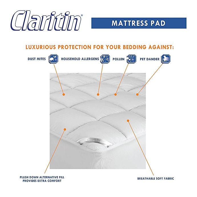 slide 2 of 2, Claritin Queen Mattress Pad, 1 ct