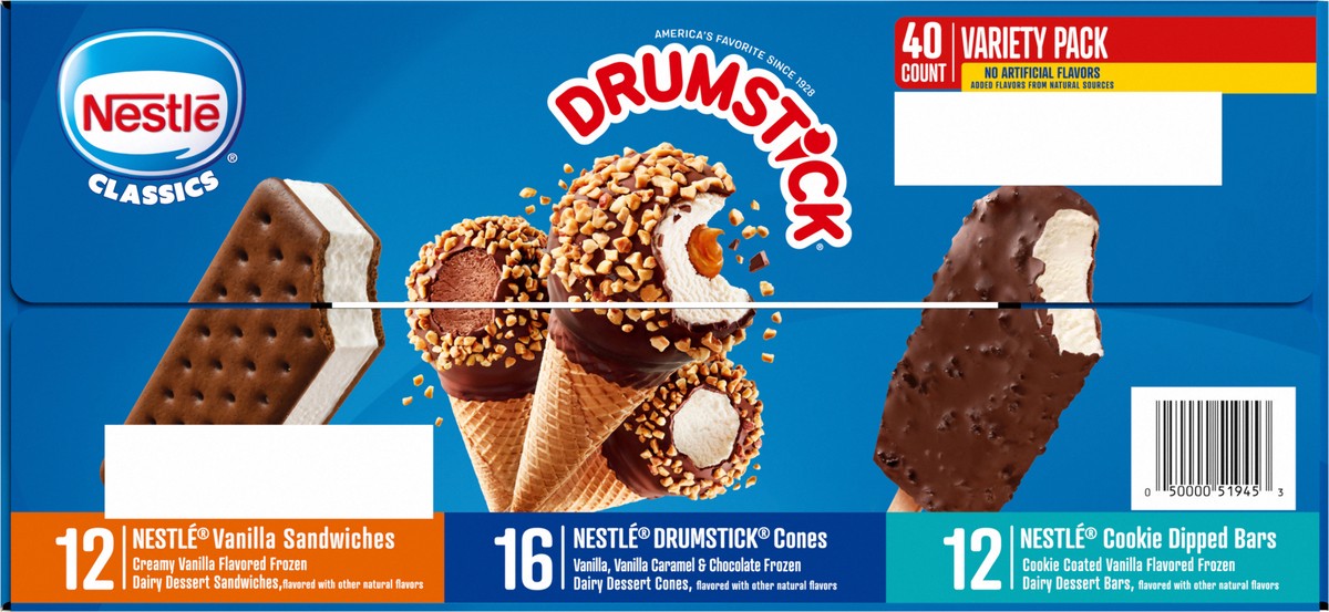 slide 7 of 13, Drumstick Variety Pack Ice Cream 40 ea, 40 ct