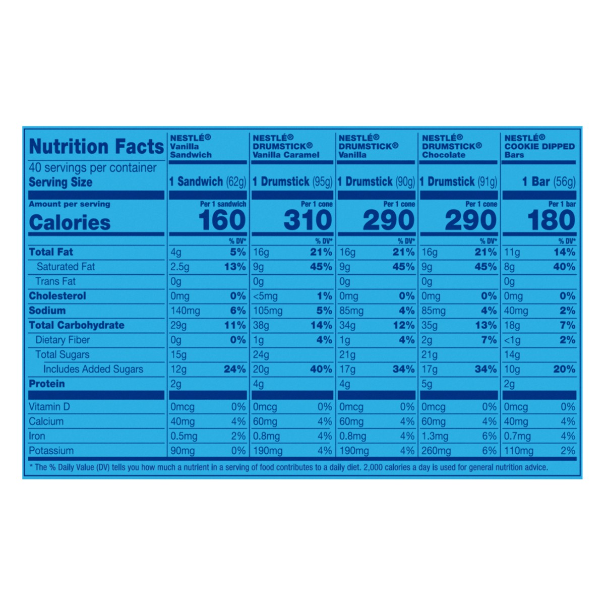 slide 10 of 13, Drumstick Variety Pack Ice Cream 40 ea, 40 ct