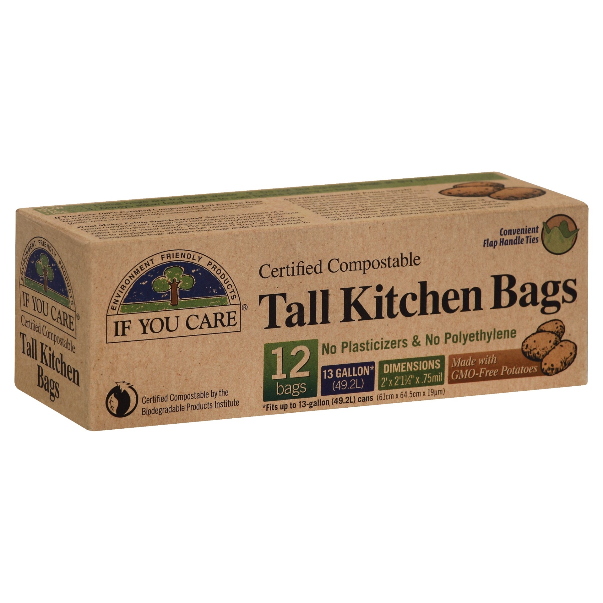 slide 1 of 1, If You Care Tall Kitchen Bags, 12 ct