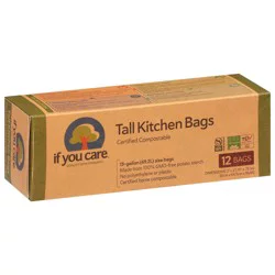 If You Care 13 Gallon Tall Kitchen Bags - 12 ea