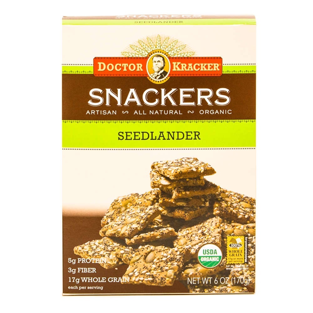 slide 1 of 1, Doctor Kracker Flatbread Snacker Seedlander Og, 6 oz