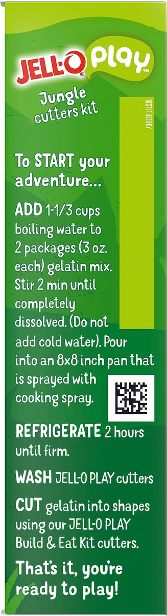 slide 10 of 14, Jell-O Play Jungle Cutters Kit with Lemon Gelatin Mix, 6 oz Box, 6 oz