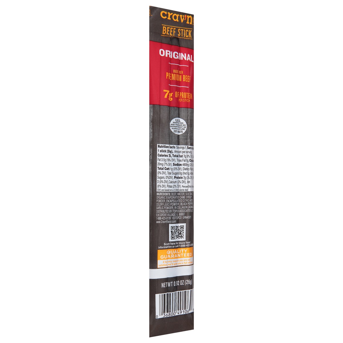 slide 9 of 14, Crav'n Flavor Beef Stick, Original 0.92 Oz, 0.92 oz