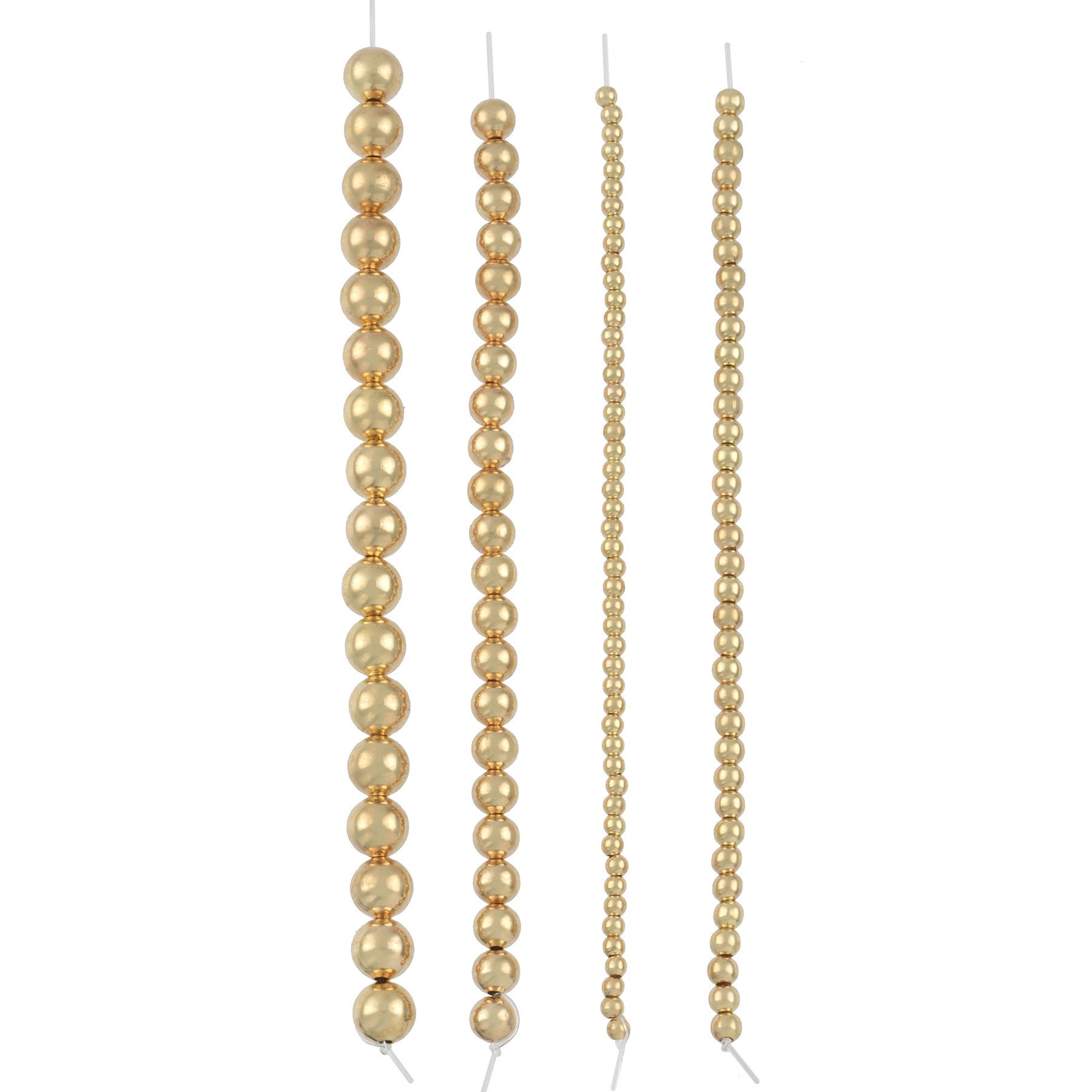 slide 3 of 3, Gold Metal Round Beads Mix, By Bead Landing, 2.5mm, 3.4mm, 5.5mm and 7.5mm
