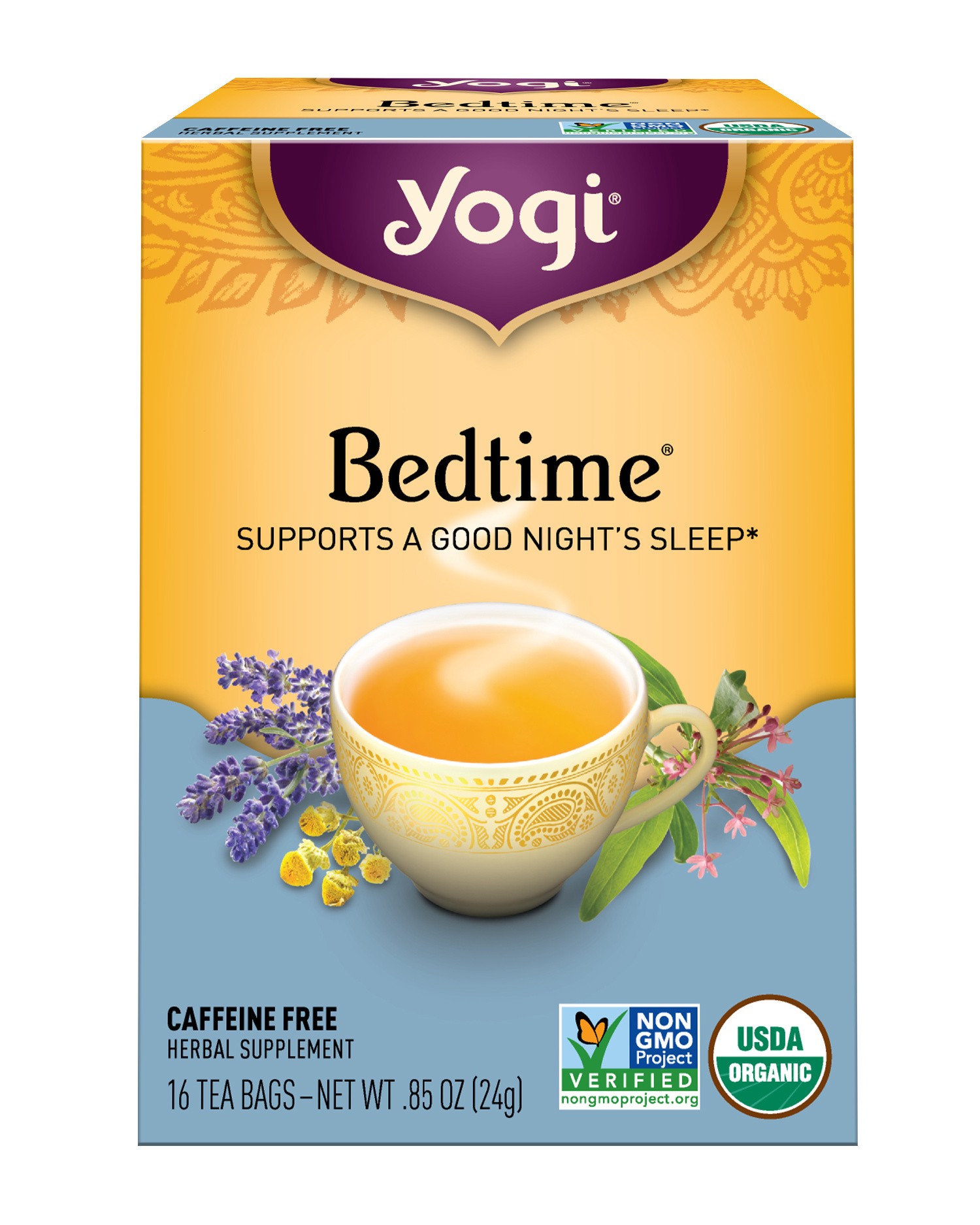 slide 2 of 5, Yogi Teas Organic Caffeine Free Bedtime Tea, 16 ct