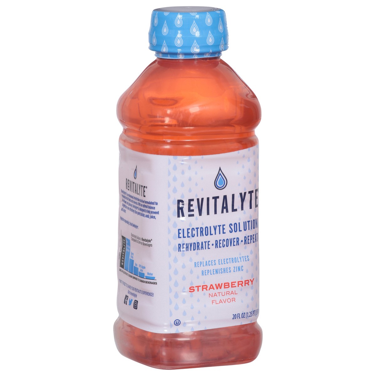 slide 9 of 15, Revitalyte Strawberry Electrolyte Solution 20 fl oz, 20 oz
