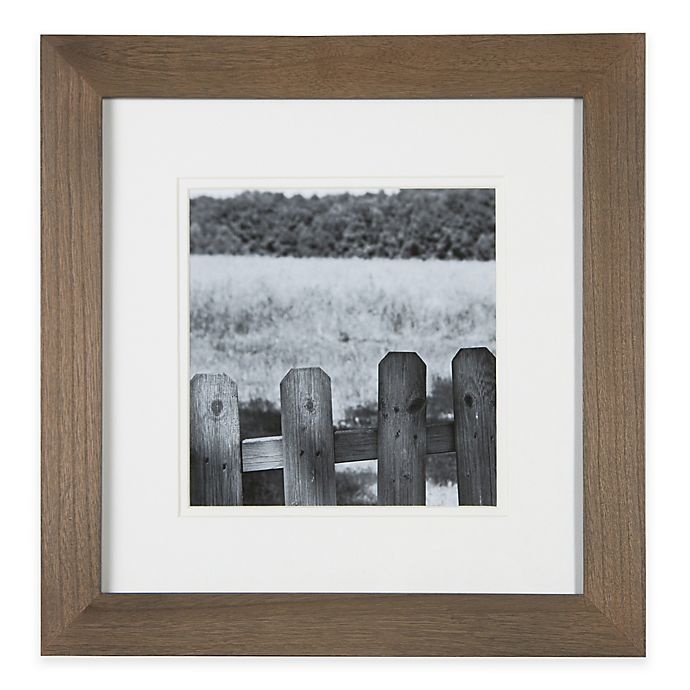 slide 1 of 3, Real Simple Wood Portrait Frame - Natural with Off-White Double Mat, 8 in x 8 in