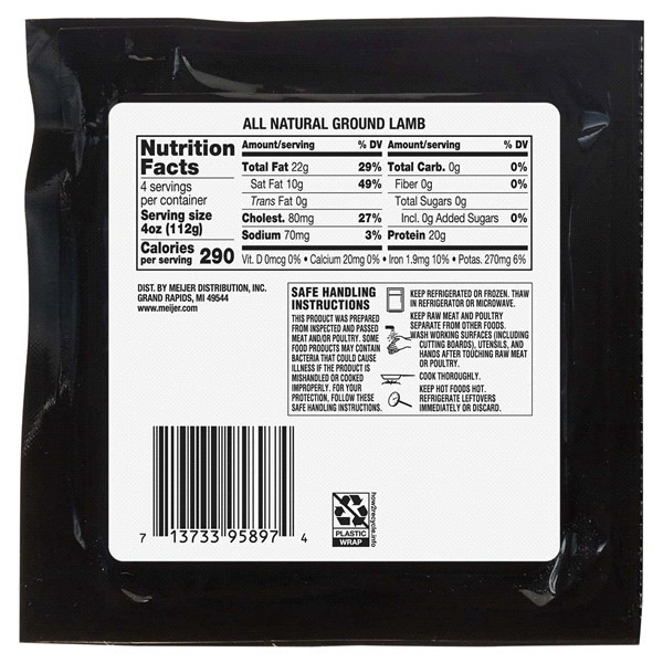 slide 4 of 5, FREDERIKS BY MEIJER Frederik's By Meijer Ground Lamb, 1 lb, 1 lb