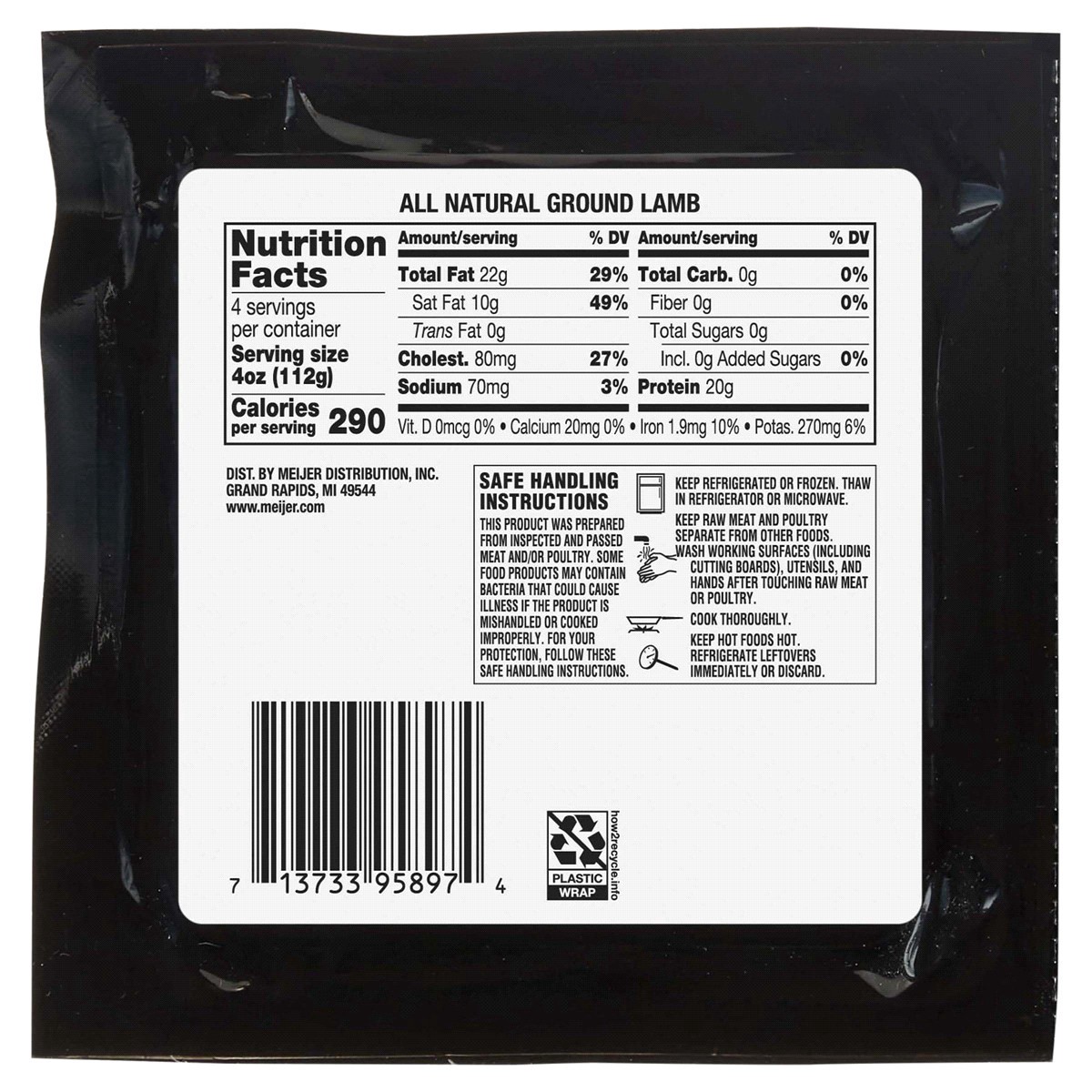 slide 3 of 5, FREDERIKS BY MEIJER Frederik's By Meijer Ground Lamb, 1 lb, 1 lb