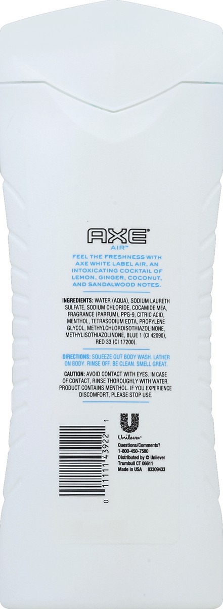 slide 2 of 8, AXE White Label Body Wash for Men Air, 16 oz, 16 oz