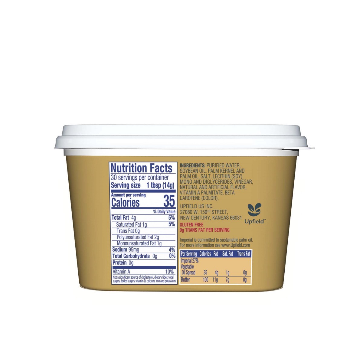 slide 7 of 7, Imperial 28% Vegetable Oil Spread 15 oz, 15 ct