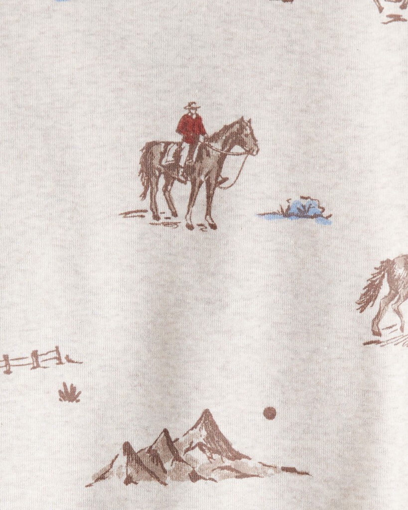 slide 3 of 3, Littleplanet Toddler Organic Cotton Pajamas in Western Rodeo Print Western Rodeo 2T, 1 ct