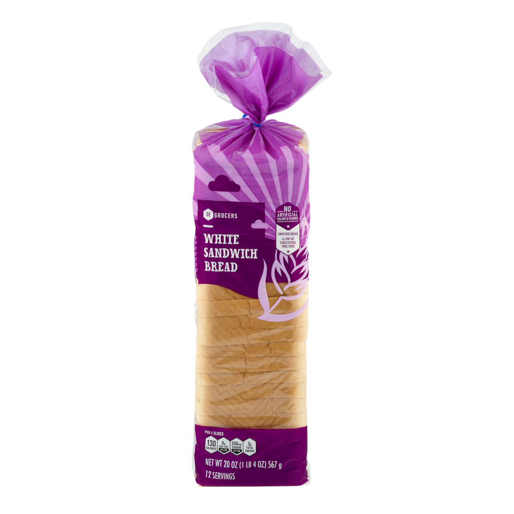 slide 1 of 1, SE Grocers Sandwich Bread White, 20 oz