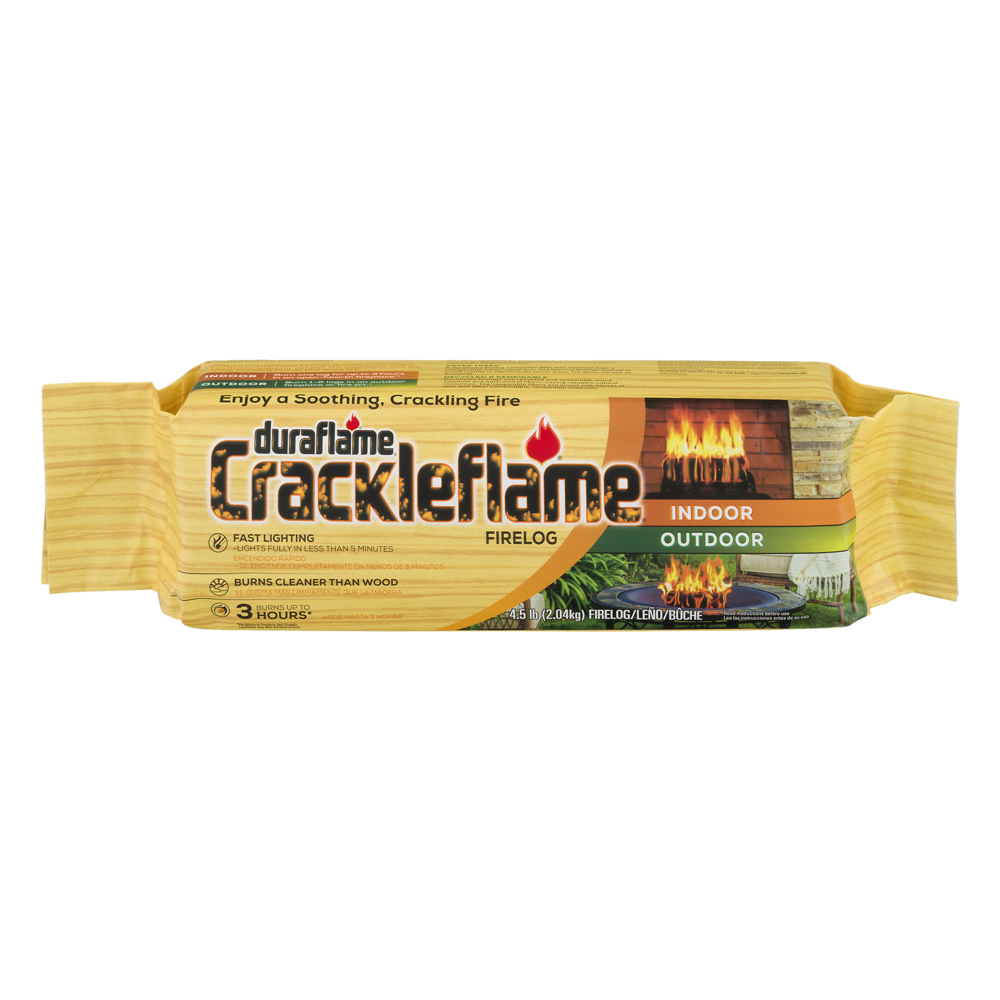 slide 1 of 1, Duraflame Crackleflame Firelog Indoor/Outdoor, 4.5 lb