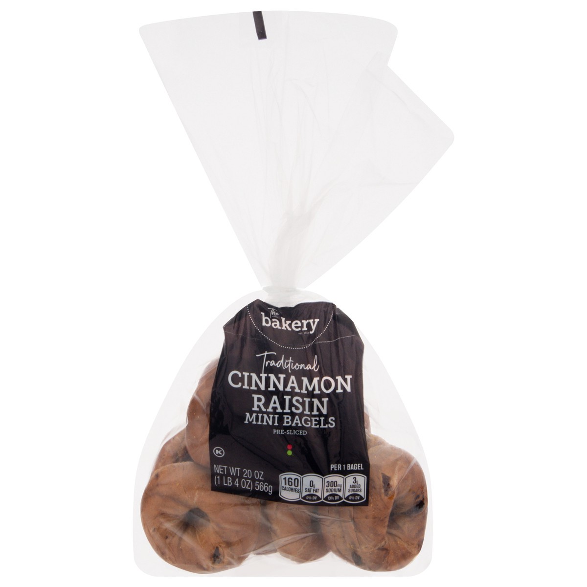 slide 4 of 4, Stop & Shop The Bakery Mini Cinnamon Raisin Pre-Sliced Bagels - 10 ct, 10 ct; 20 oz