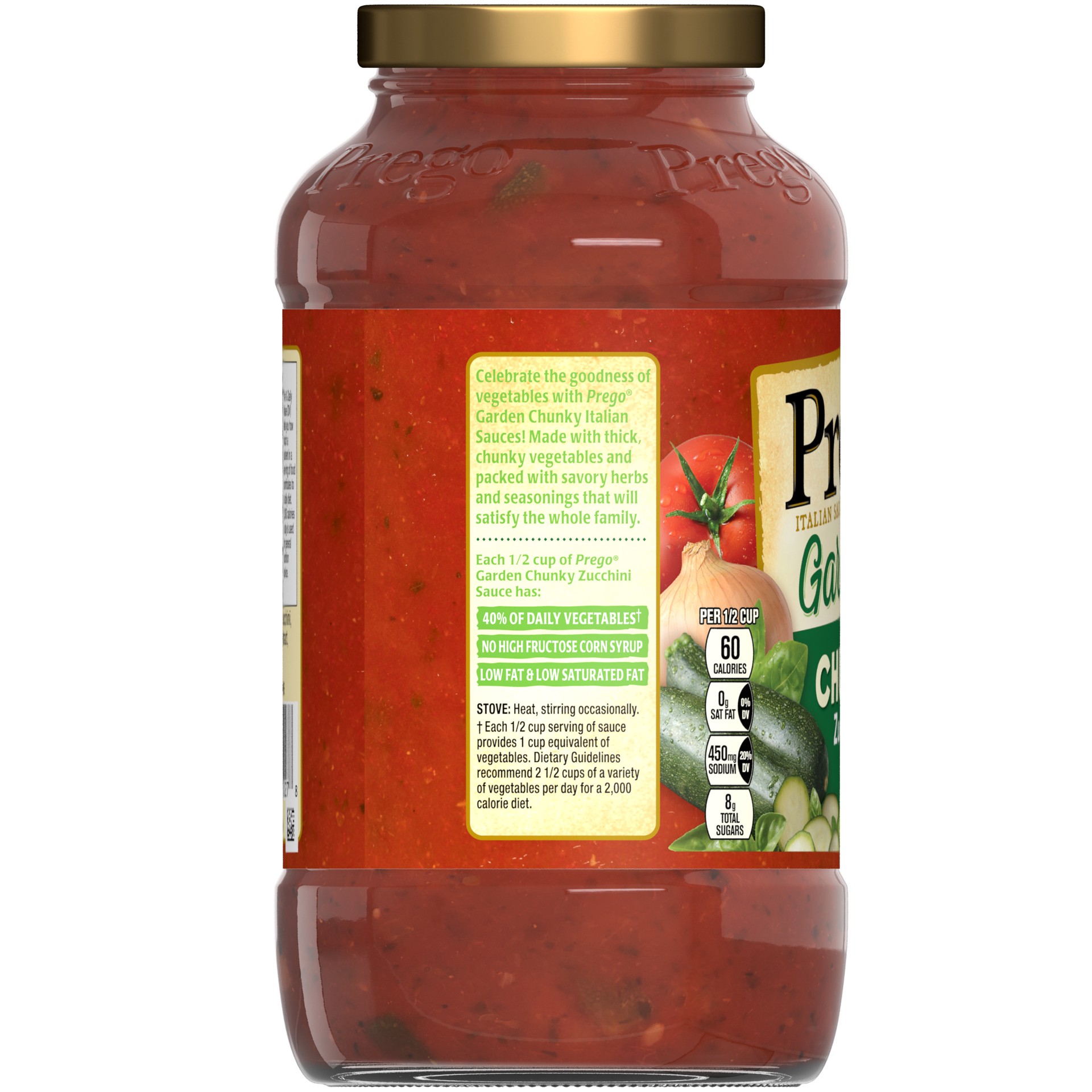 slide 2 of 5, Prego Zucchini Pasta Sauce, 23.5 oz