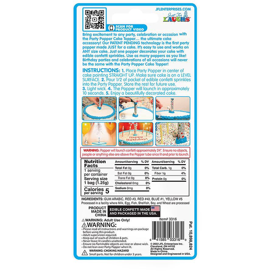 slide 2 of 2, Jst Fr Lghs Gender Reveal Pop, 1 ct