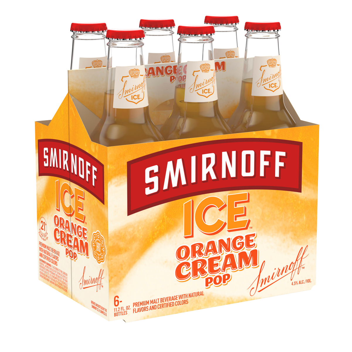 slide 1 of 5, Smirnoff Ice Orange Cream Pop 6pk bottle, 6 ct; 11.2 oz