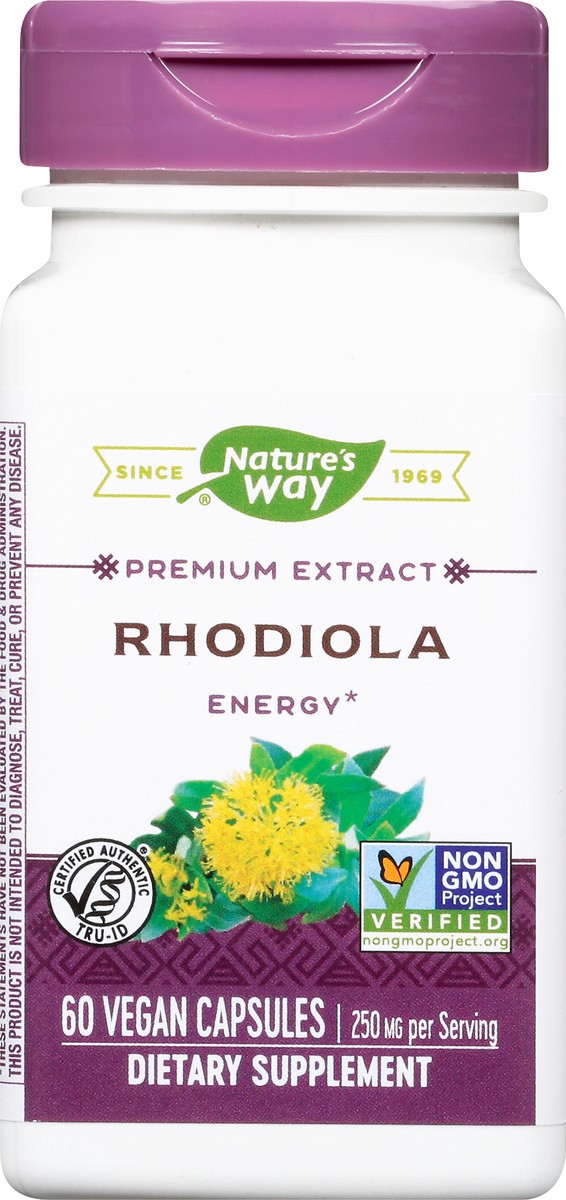 slide 2 of 9, Nature's Way 250 mg Premium Extract Rhodiola 60 Capsules, 60 ct