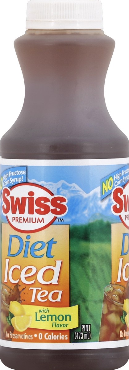 slide 4 of 4, Swiss Premium Diet Iced Tea with Lemon - 1 Pint Plastic Bottle - 1 pint, 16 oz