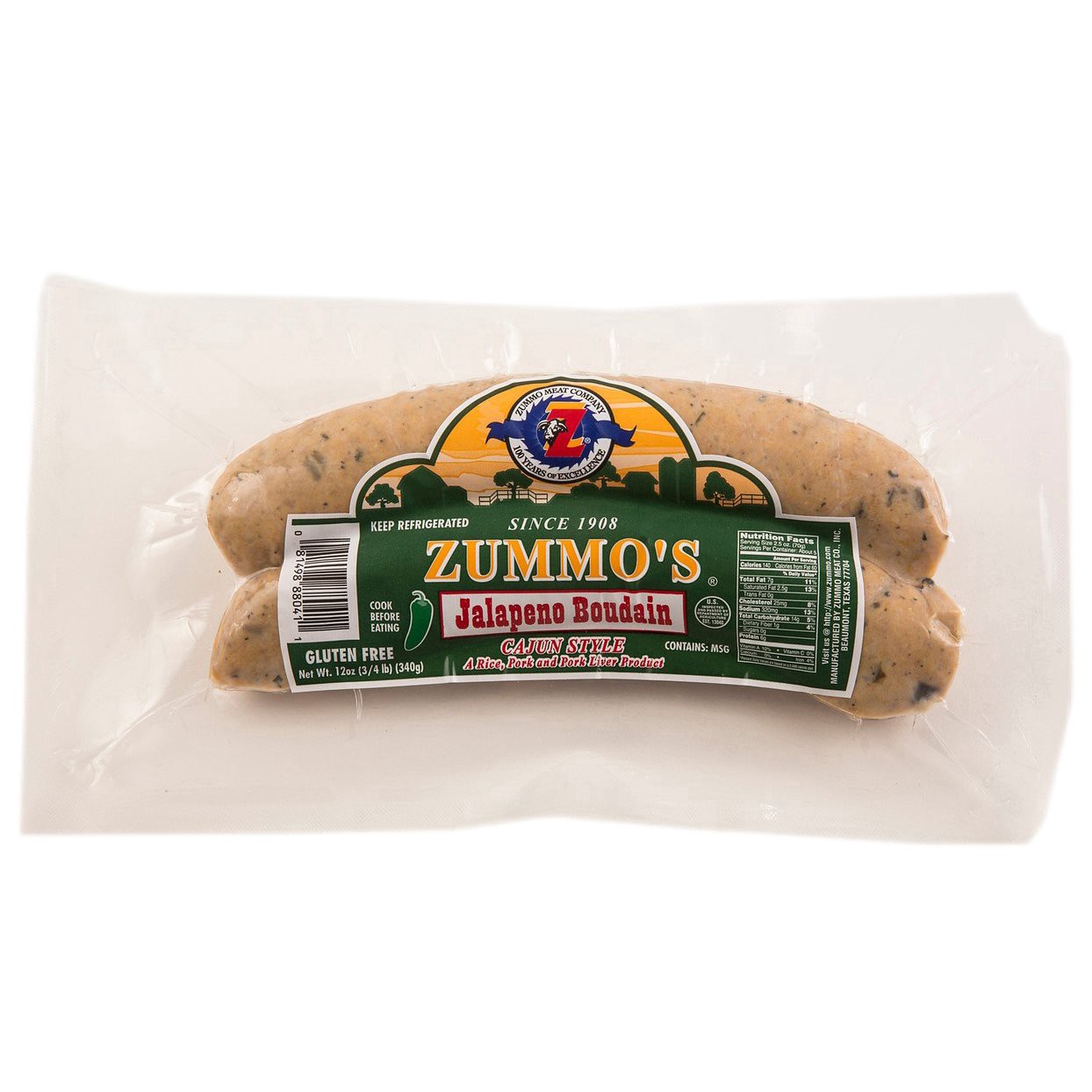 slide 1 of 1, Zummo's Jalapeño Boudin, 12 oz