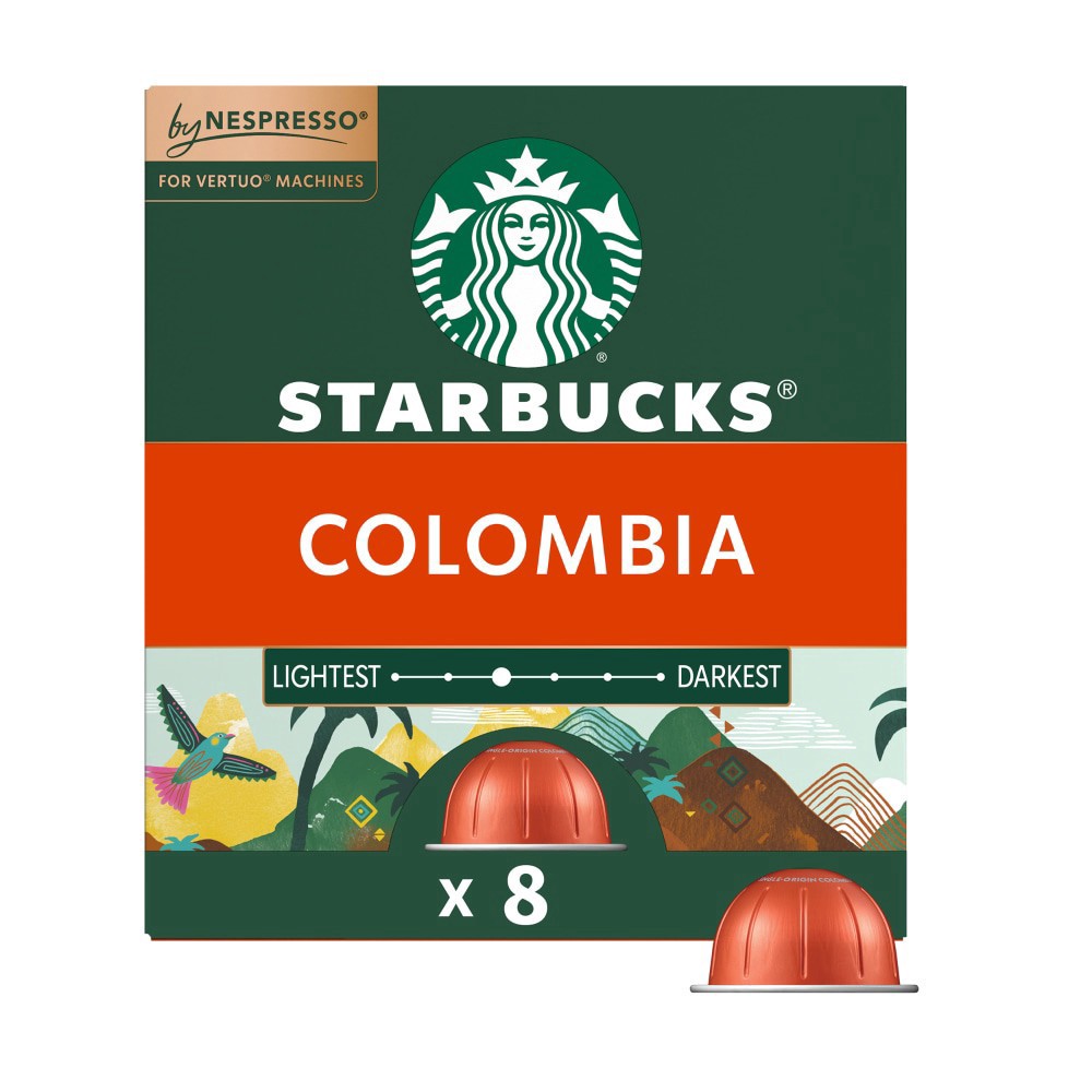 slide 6 of 6, Starbucks By Nespresso Vertuo Line Pods, Medium Roast Coffee, Single-Origin Colombia, 8 ct